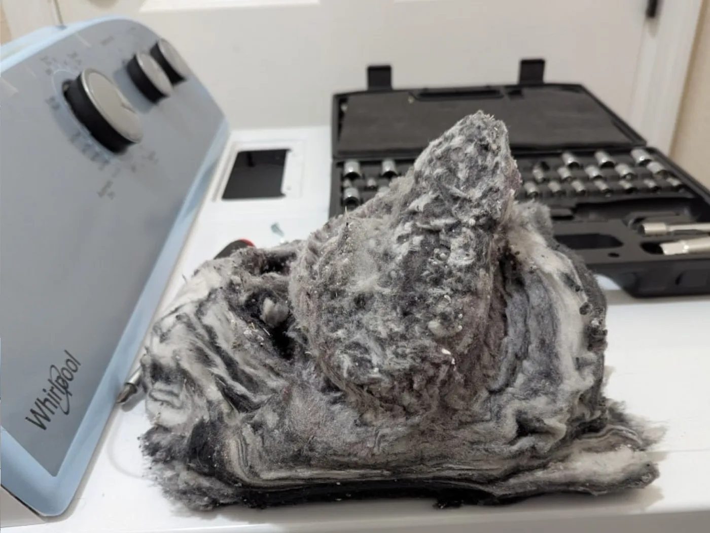 Large Clog Removed from Inside Dryer